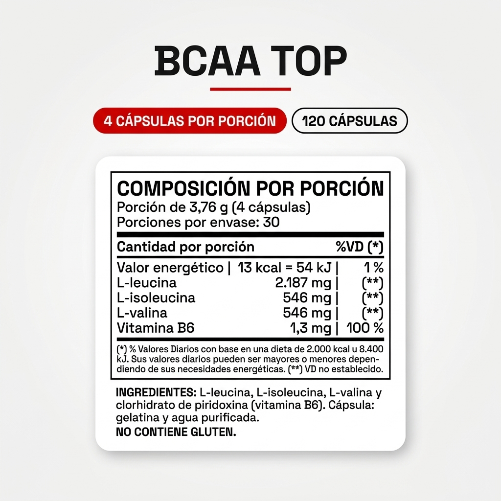 BCAA Top 120 Cápsulas Integralmédica