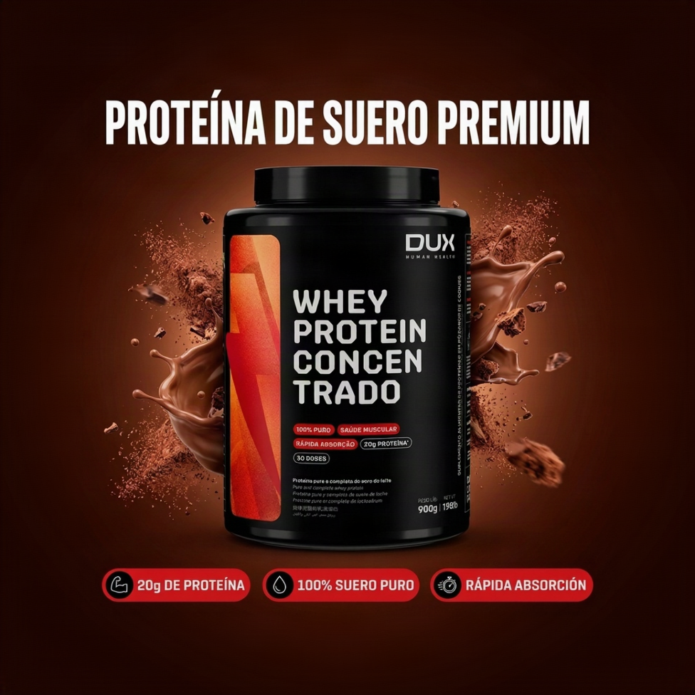 Whey Protein Concentrado 900 g Dux