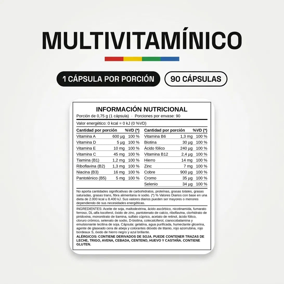 Multivitamínico 90 Cápsulas Dux