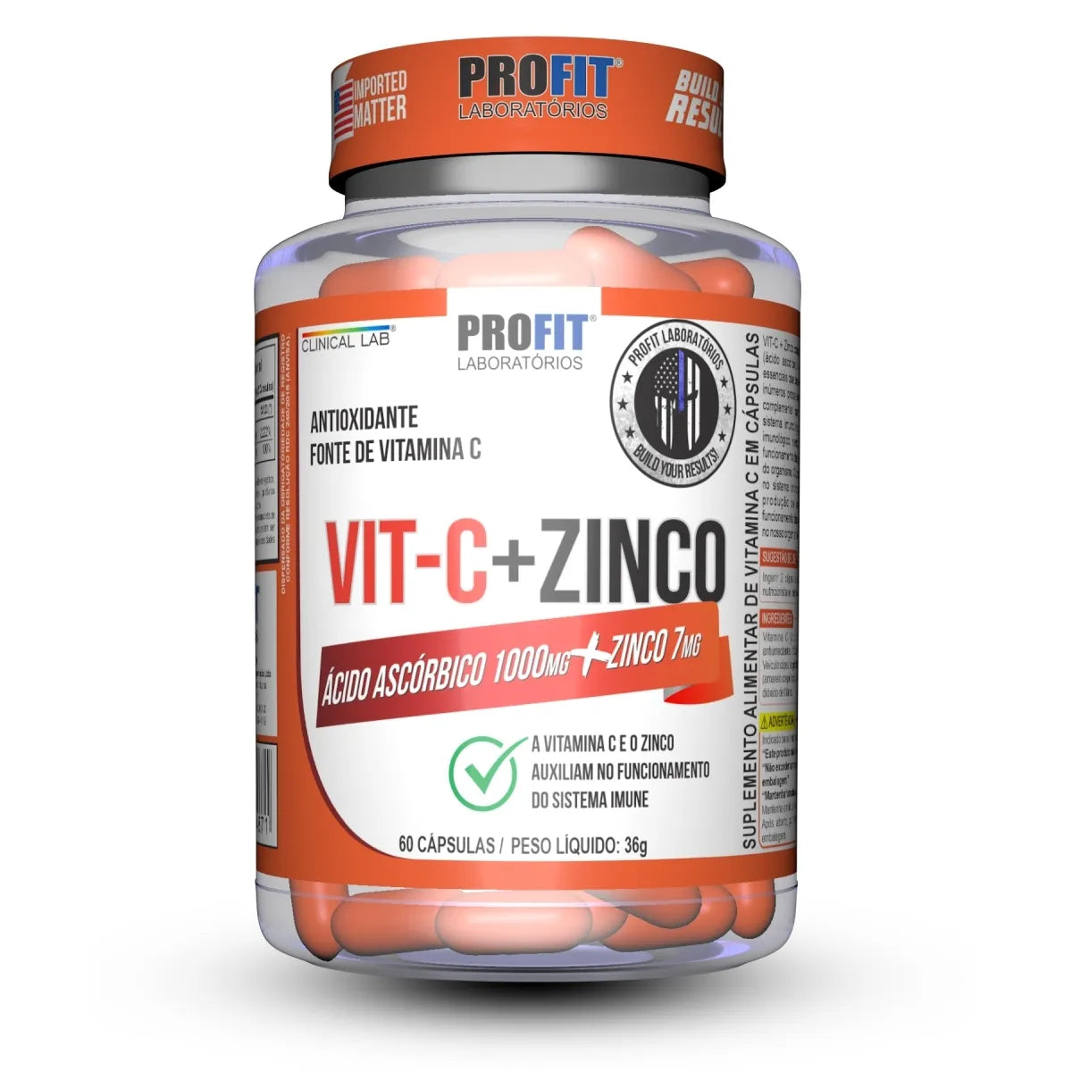VIT C ZINC (60 CÁPSULAS) - PRO FIT